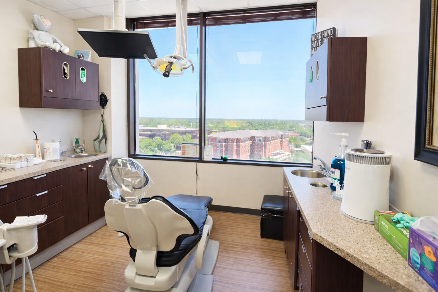 Private dental treatment room at Uptown Houston Smiles.