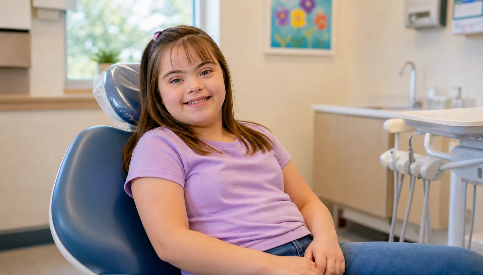 Dental visit with special needs patient.